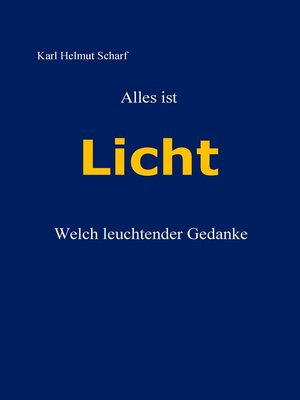 cover image of Alles ist Licht